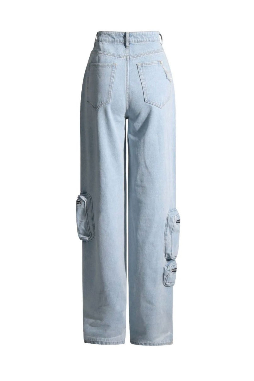 Cargo Pants in Blue Cotton