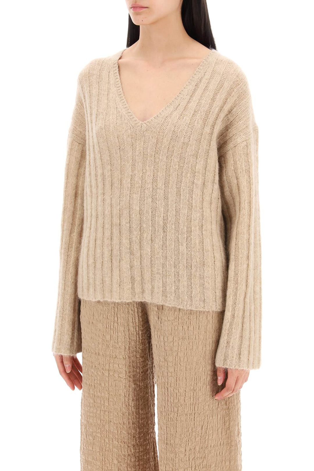 Cimone Sweater In Flat Ribbed Knit