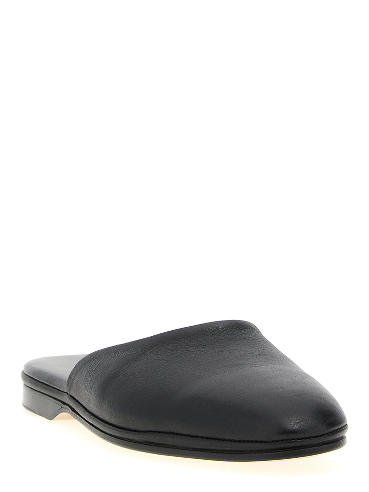 Brioni Leather Sabots Flat shoes - Black | 12af2c0785544a97dea0ebc10282184e6849707b
