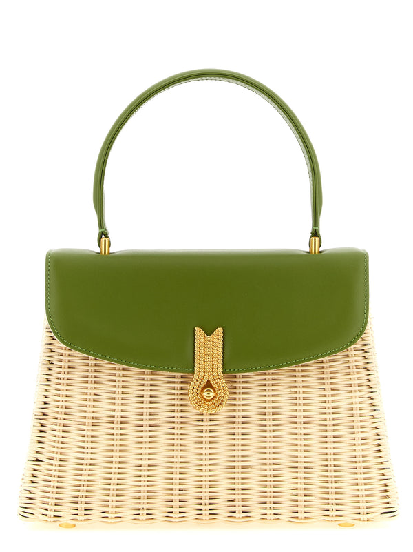 Queen Rattan Hand Bags Green
