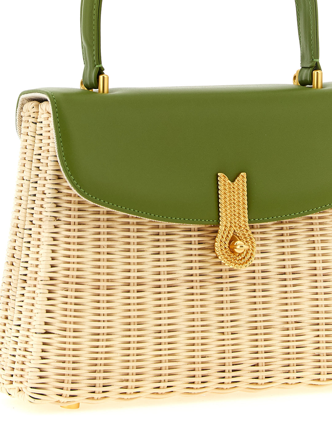 Daniele Amato Queen Rattan Hand Bags - Green | 67b74acaef728da587f95ac4de2d63ff7b059f6e