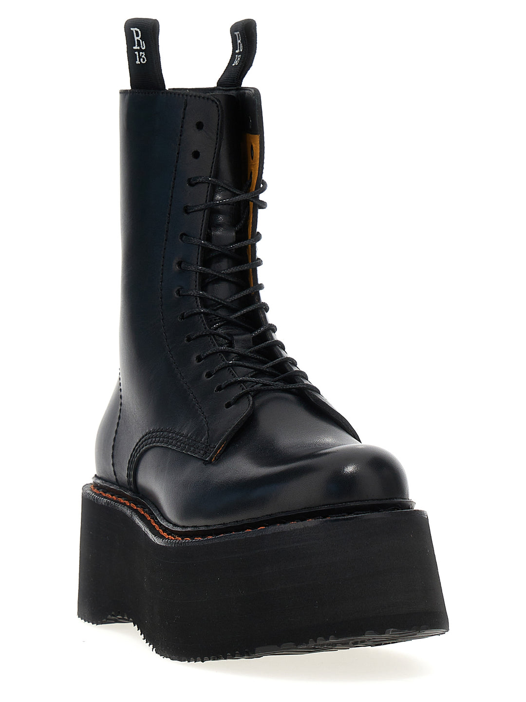 R13 X-Stack Boots, Ankle Boots Black