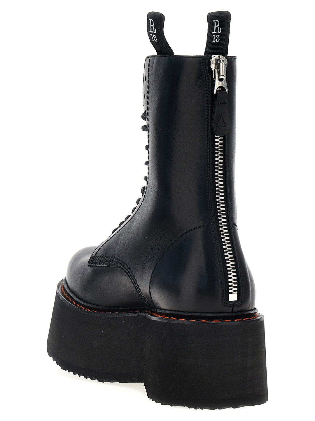 R13 X-Stack Boots, Ankle Boots Black