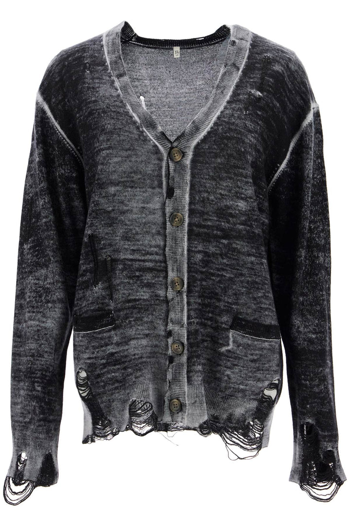 Cardigan Con Dettagli Distressed