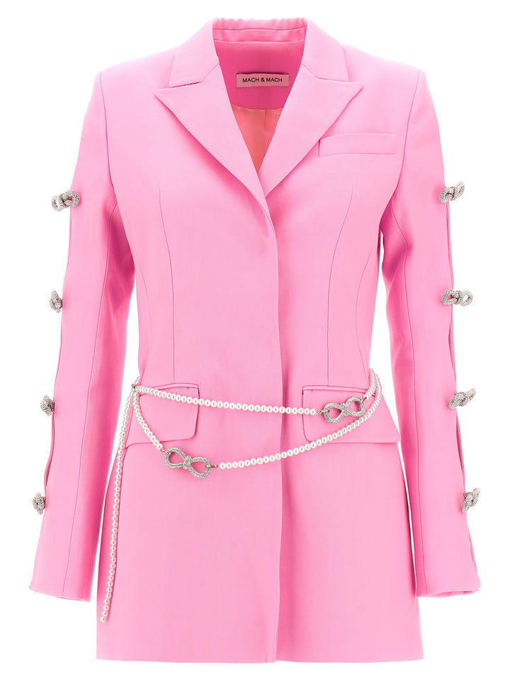 Bow And Pearl Blazer Dress Dresses Pink