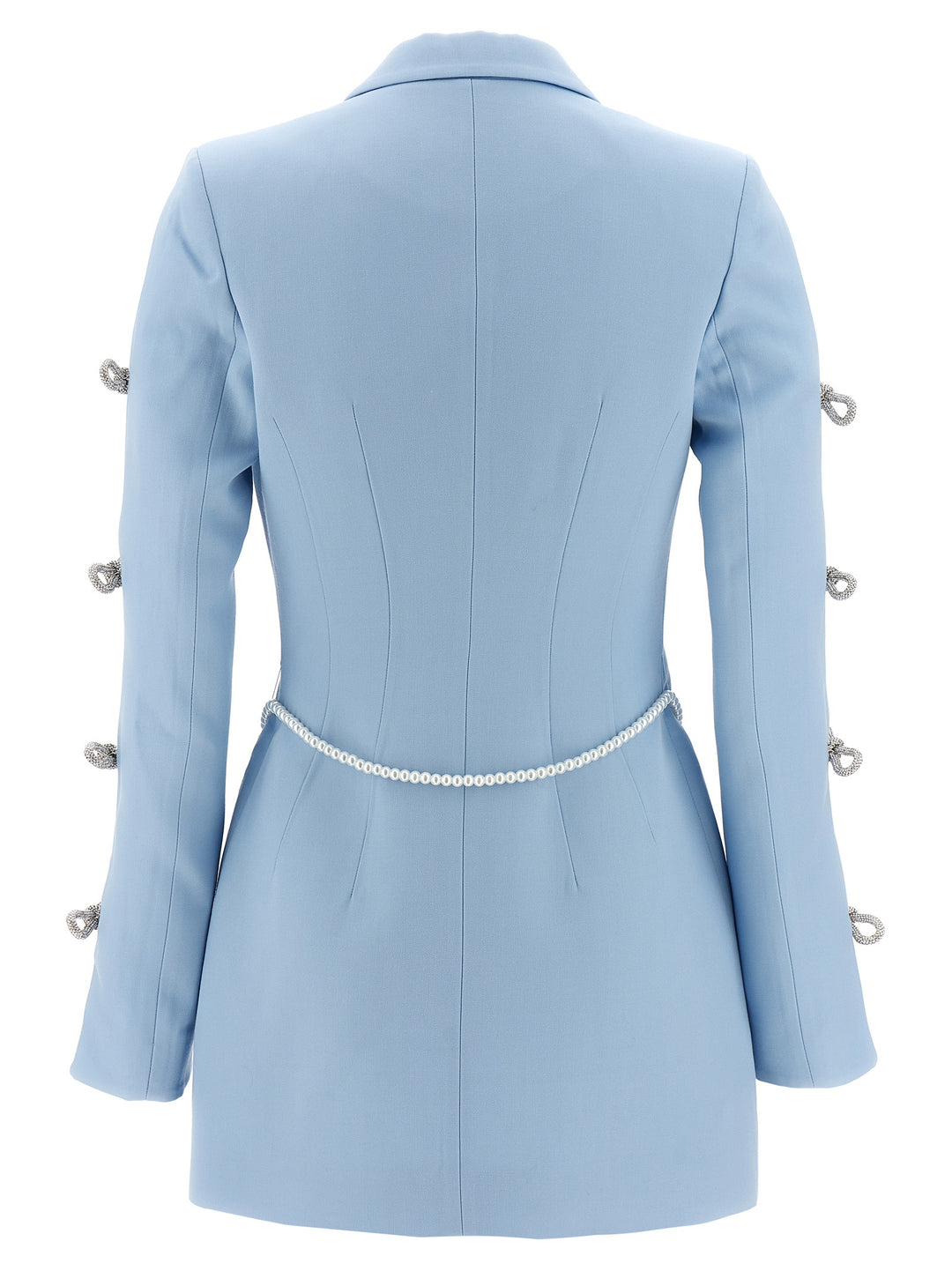 Bow And Pearl Blazer Dress Dresses Light Blue