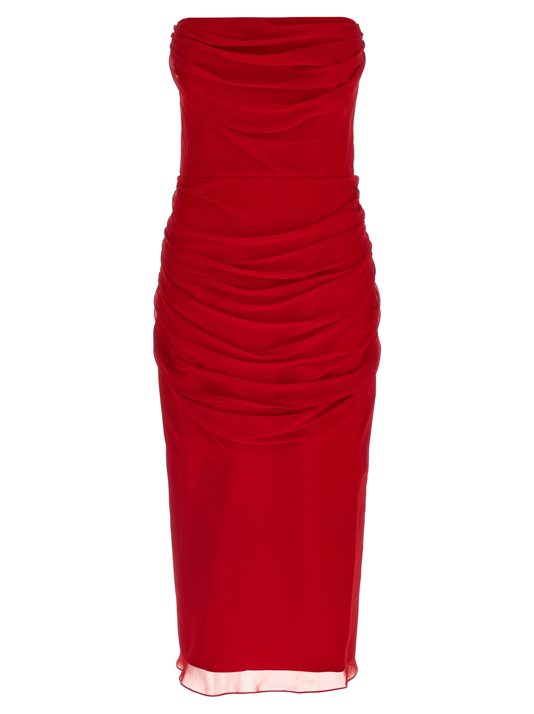 Carolina Herrera Chiffon Dress Dresses - Red | 2c94add1e10a9606fe807e6bbe84d13283bac6c2