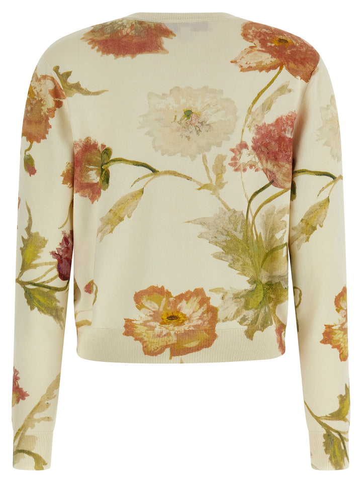 Carolina Herrera Floral Print Cardigan Sweaters and Cardigans - White | 5dae1d2f0abce82e0c0db2a87f104e49afae52a8
