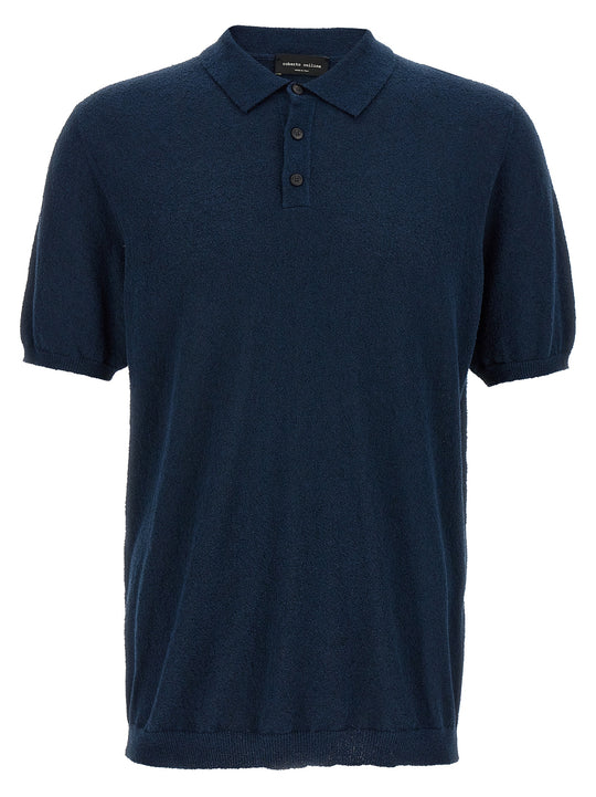 Spongy Cotton Shirt Polo Blue