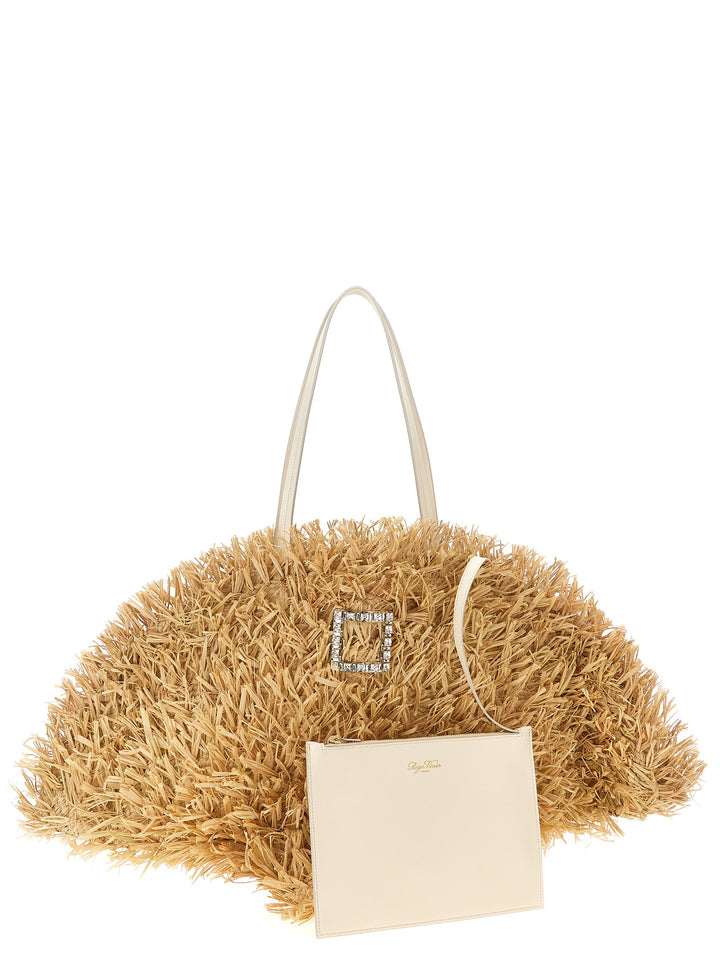 Roger Vivier Tres Vivier Panier Large Tote Bag - Beige | 61c5399983c99a3a640e0850492d799074f9c26f