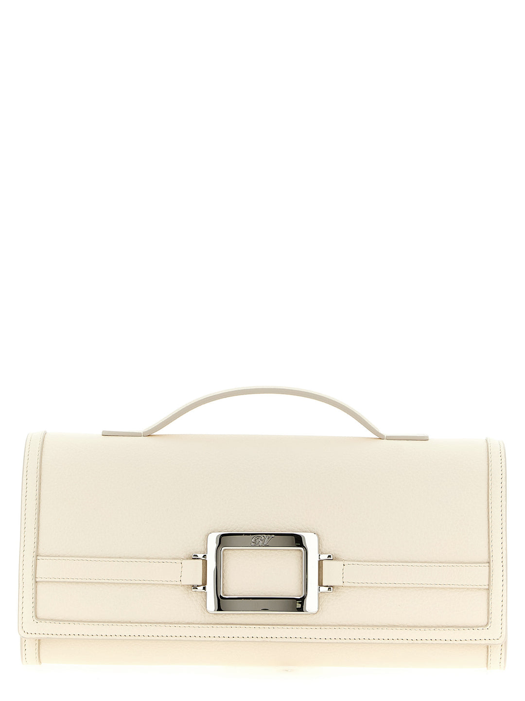 Roger Vivier Belle Vivier Clutch - White | 8e3f600a51a54793c7ea5d725e8d5320c7235e65