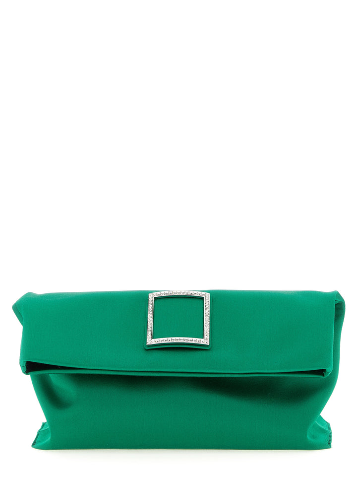 Roger Vivier Trompette Clutch - Green | 55b3015b83c1c18ac66385afd1547ed4466f68ca