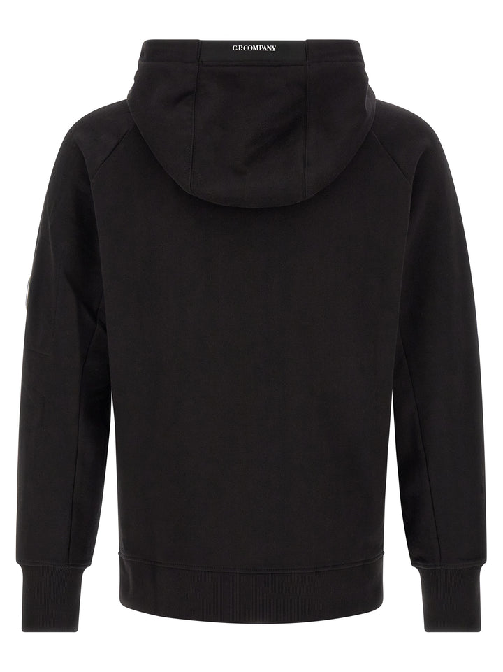 C.P. Company Diagonal Raised Fleece Sweatshirt - Black | d772a1c9c353a94e0fb33d3fa7152fb979a6d816