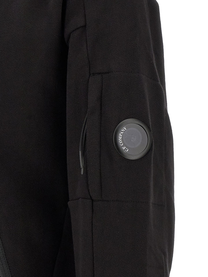 C.P. Company Diagonal Raised Fleece Sweatshirt - Black | fef57cbe08e76b3e911d4ea6dfff3db36794ac61