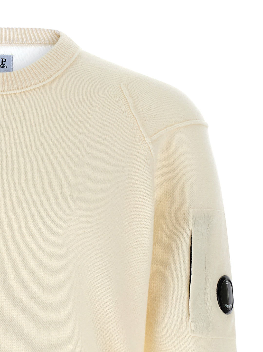 C.P. Company Lens Sweater Sweaters and Cardigans - White | e9a51363d115e33116dbd6c4640ac7ac092571b3