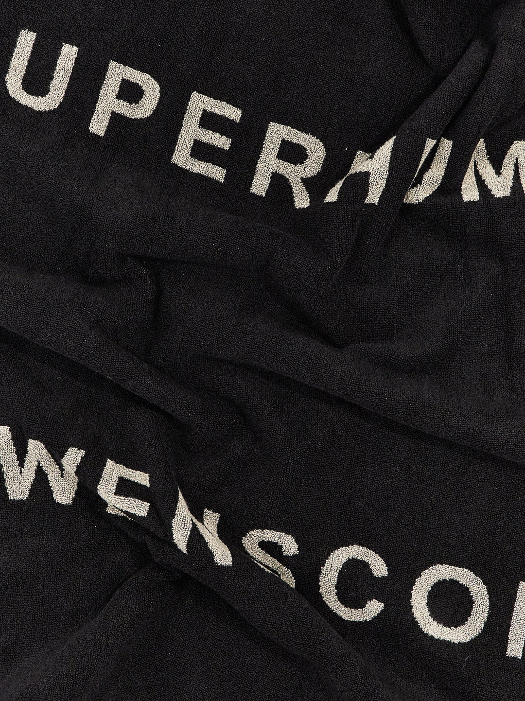 Rick Owens Towel Written Beach - Black | 049b1b5c8fb34d6b50cff78e9497c66e1cff2940