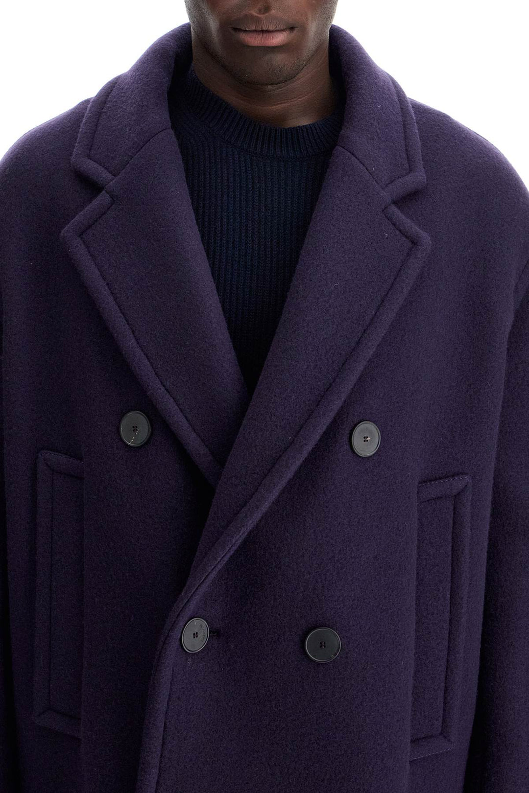 Double Breasted Heavy Wool Coat