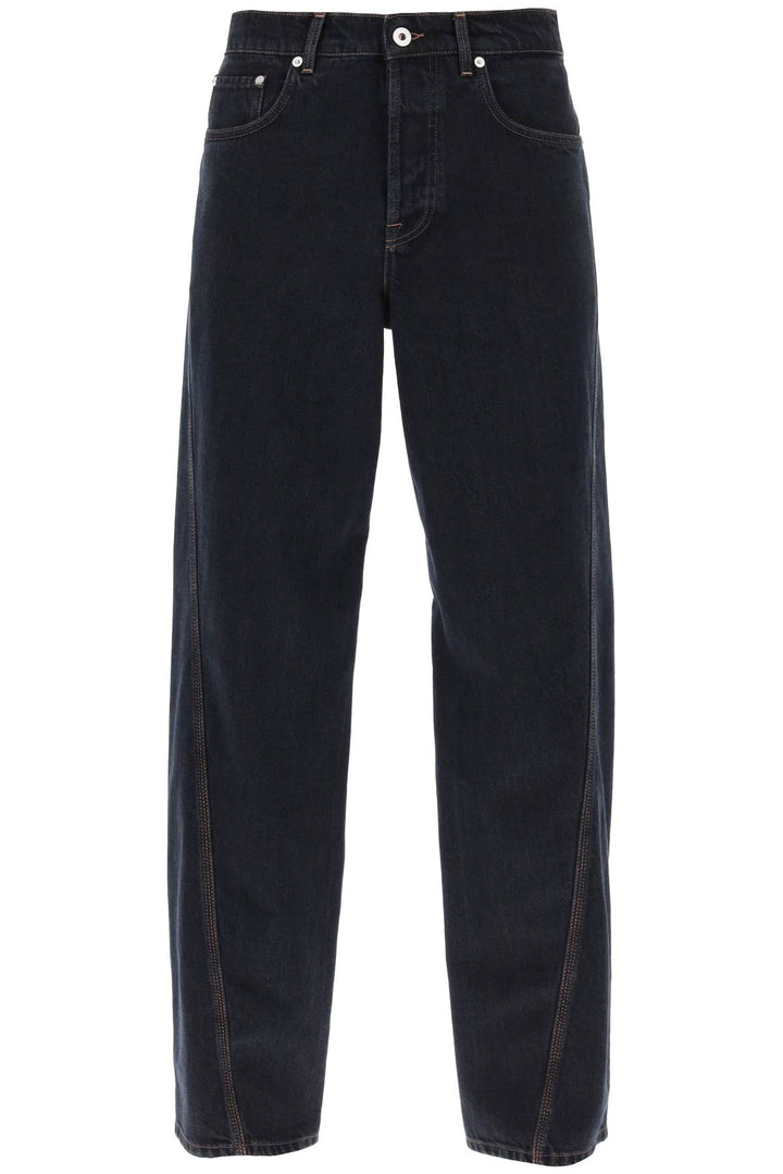 Baggy Jeans With Twisted Seams