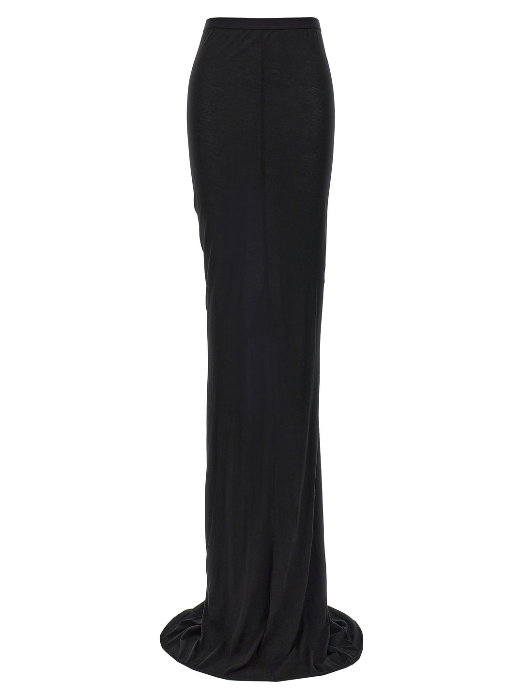 Jersey Pillar Long Skirts Black