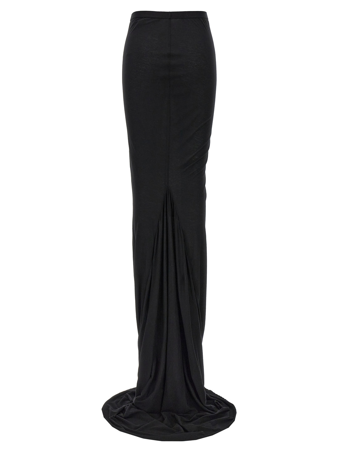 Jersey Pillar Long Skirts Black