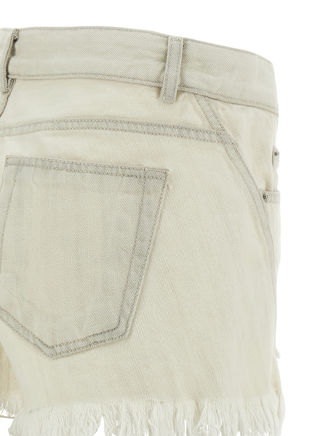 Rick Owens Bias Cutoffs Bermuda and Short - White | 34c494817f88d222ad5486e8ef8512f641efd617