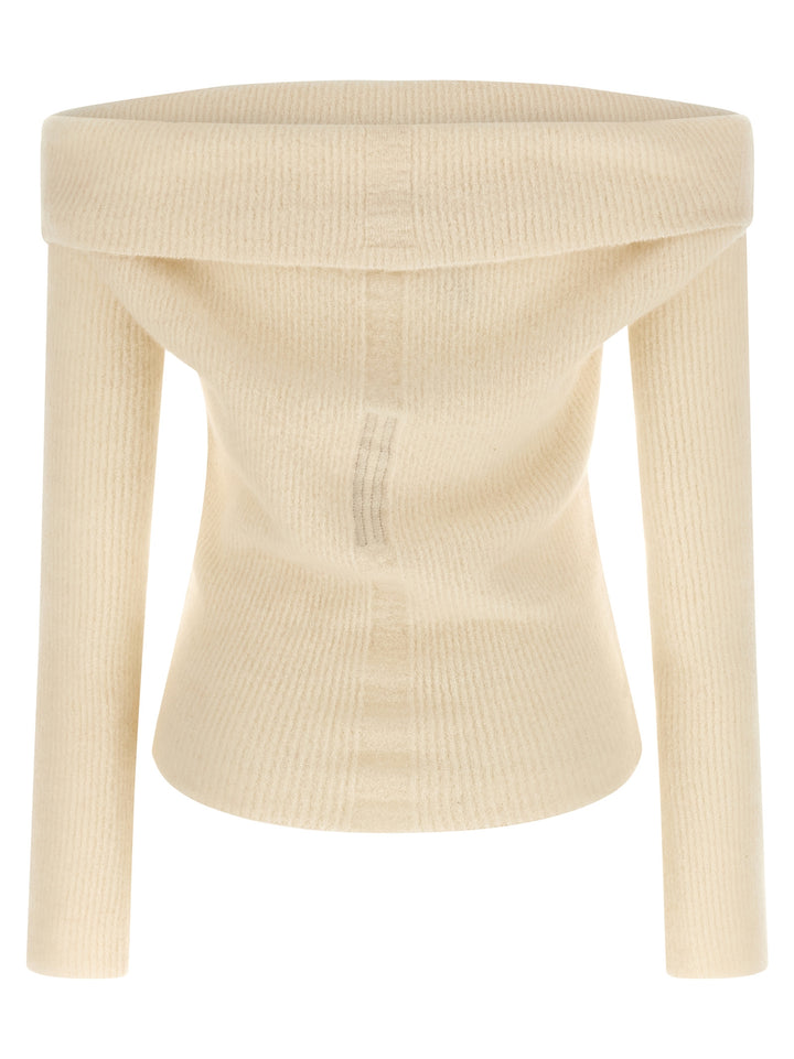 Rick Owens Ls Cowl Sweaters and Cardigans - White | 020146cd84695041db4ac551f17d61cc6892a12e