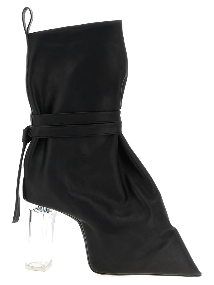 Rick Owens Tied Taco Kiss Boots and Ankle Boots - Black | 09efd710933abe08faf99be222c166ce11175e9a