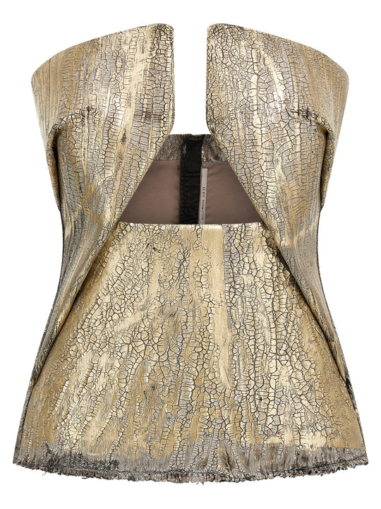 Woven Prong Tops Gold