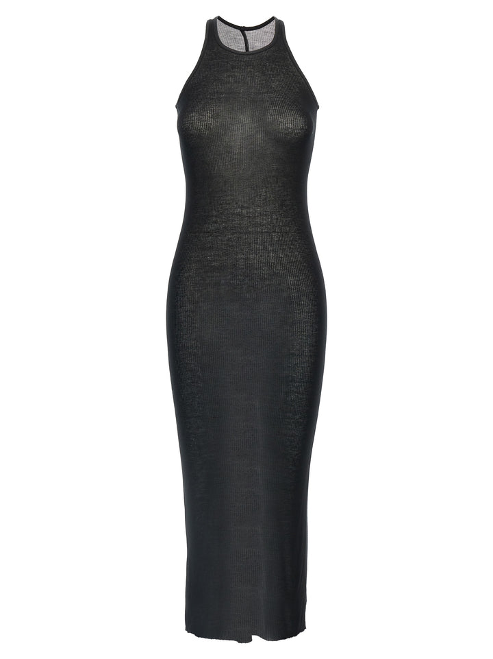 Rick Owens Ribbed Dress Dresses - Black | 2b6d4de46c86714fab257ef9eae3401197686050