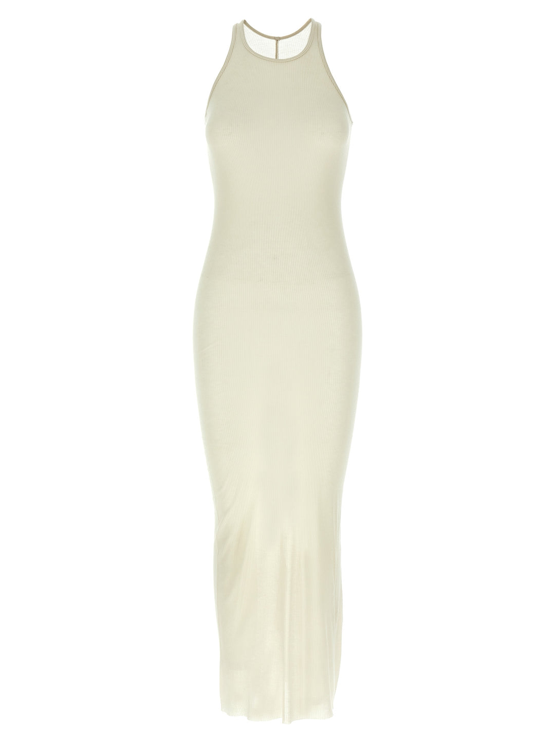 Rick Owens Ribbed Dress Dresses - Beige | 9fecd508159c744b0a9a878da353218efb1af13c