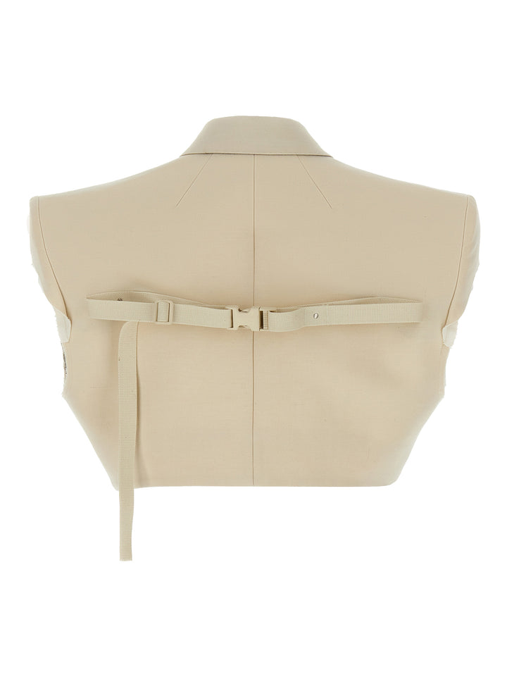 Rick Owens Micro Tatlin Gilet - Beige | 8f42cd438eef5983c1a3747be9510201633f9b61