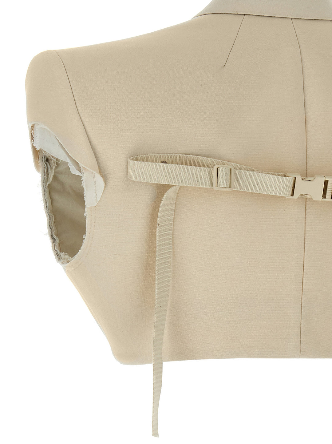 Rick Owens Micro Tatlin Gilet - Beige | f142c1aa0e60742d836b1d2187808a05f5703e1b