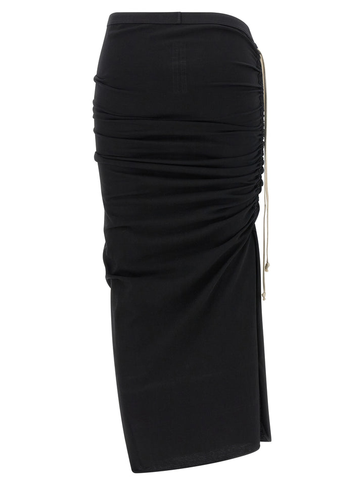 Rick Owens Edfu Knee Skirts - Black | a419fe6b0271add25ba53a379a2aeced6d38c524