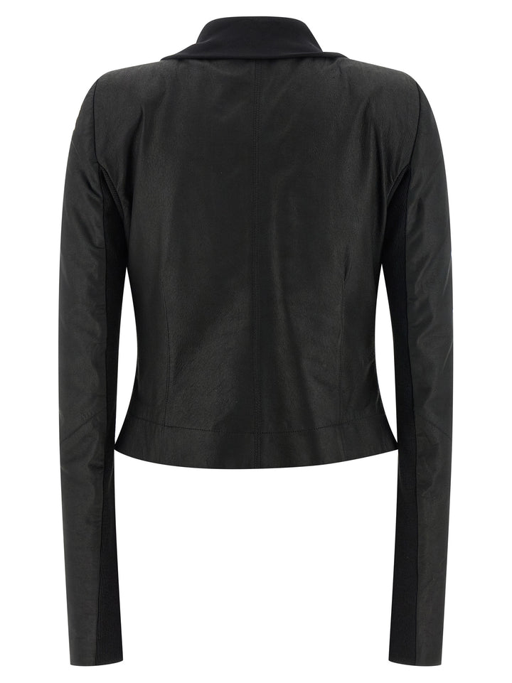 Rick Owens Scarf Biker Puffer Jackets - Black | 6edaf7fa55c770ea2f233e793b8899ca2209e952