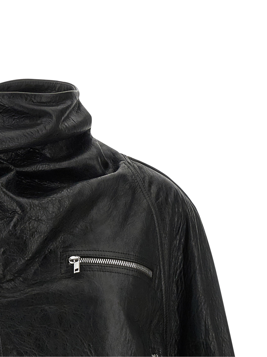Rick Owens Cropped Scarf Flight Puffer Jackets - Black | 9095c1c77faf0544820ed9d1a9e3313a902ff0b1