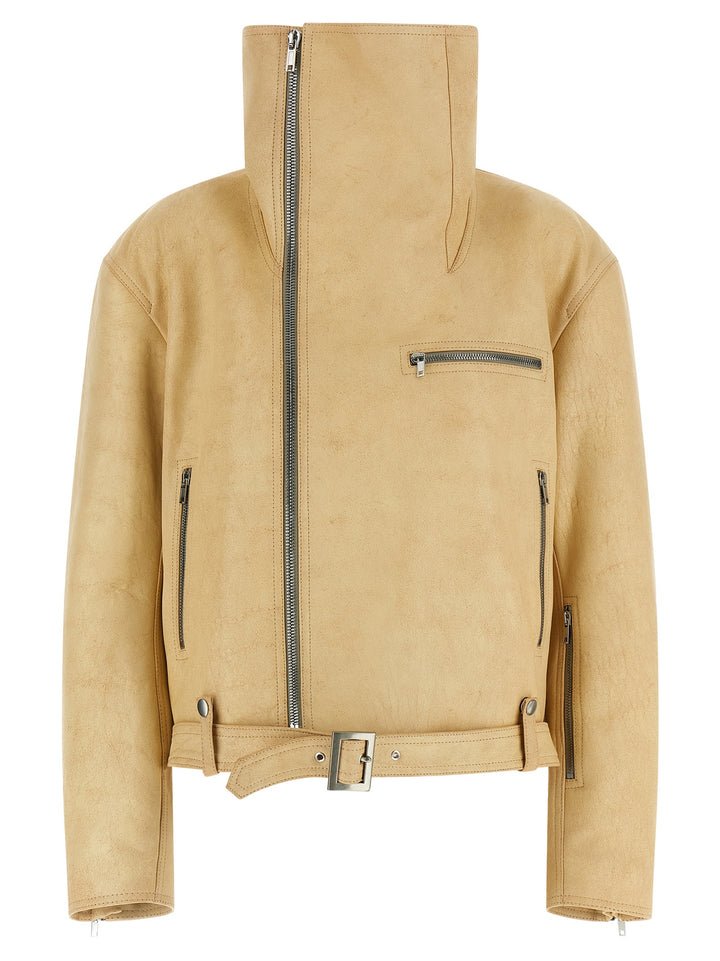 Rick Owens Biker Jumbo Stooges Puffer Jackets - Beige | 9c4dbec94b7875c238a8daa4eeae68aa436b6ac4