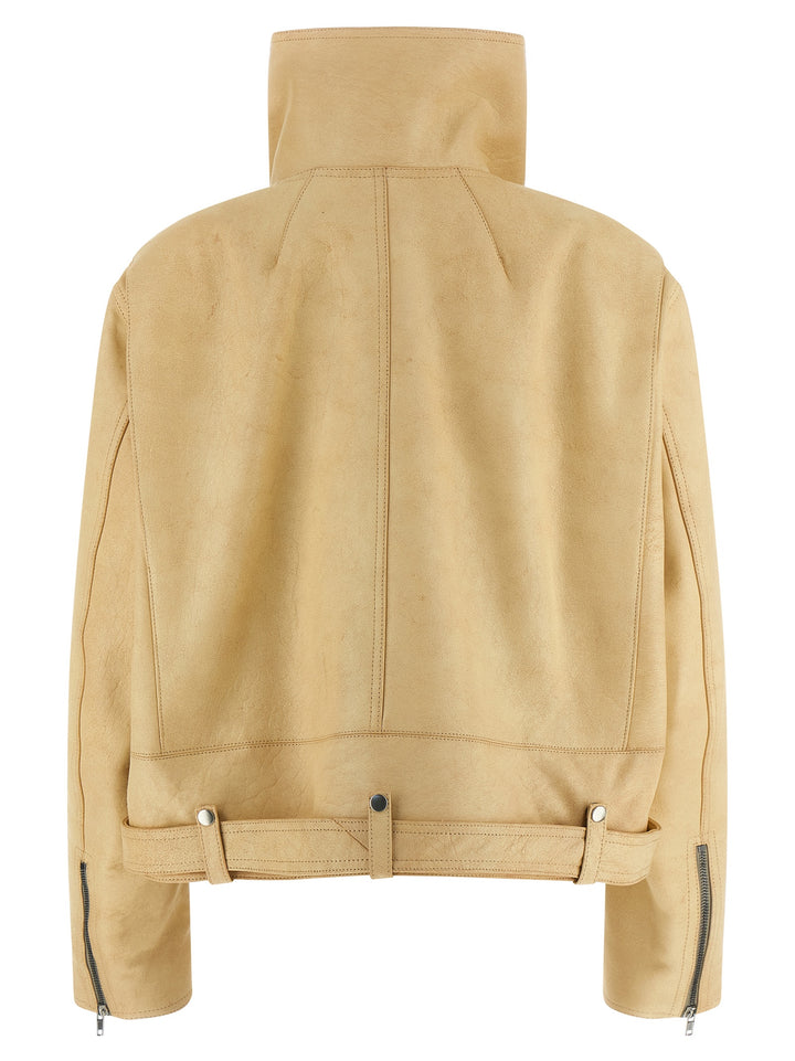 Rick Owens Biker Jumbo Stooges Puffer Jackets - Beige | ce763f9cd3e15df86121b8c02ed8f8025ca8f314