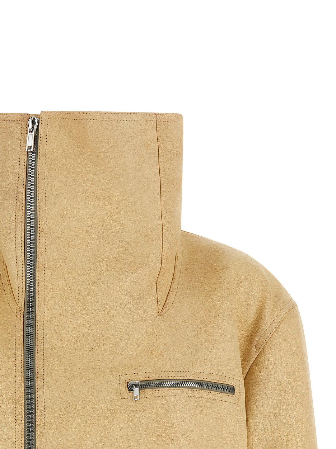 Rick Owens Biker Jumbo Stooges Puffer Jackets - Beige | 4230535e58a3a5abc646d983ab7c01cc26fe13f4