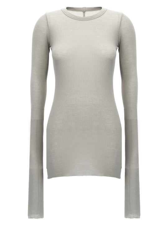 Rib Ls T T-Shirt Gray