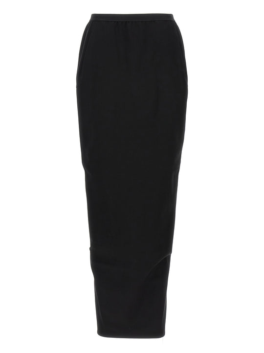 Soft Pillar Long Skirts Black