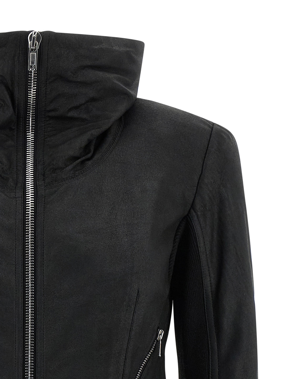 Rick Owens Zipped Naska Biker Puffer Jackets - Black | f65b82b938009356298ad7a15a1e3f7a1f3dc03b