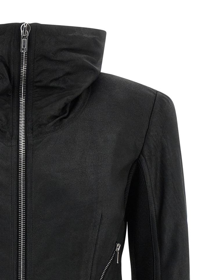 Rick Owens Zipped Naska Biker Puffer Jackets - Black | f65b82b938009356298ad7a15a1e3f7a1f3dc03b