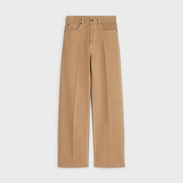 Boyfriend Jeans 002 In Beige Cotton Denim