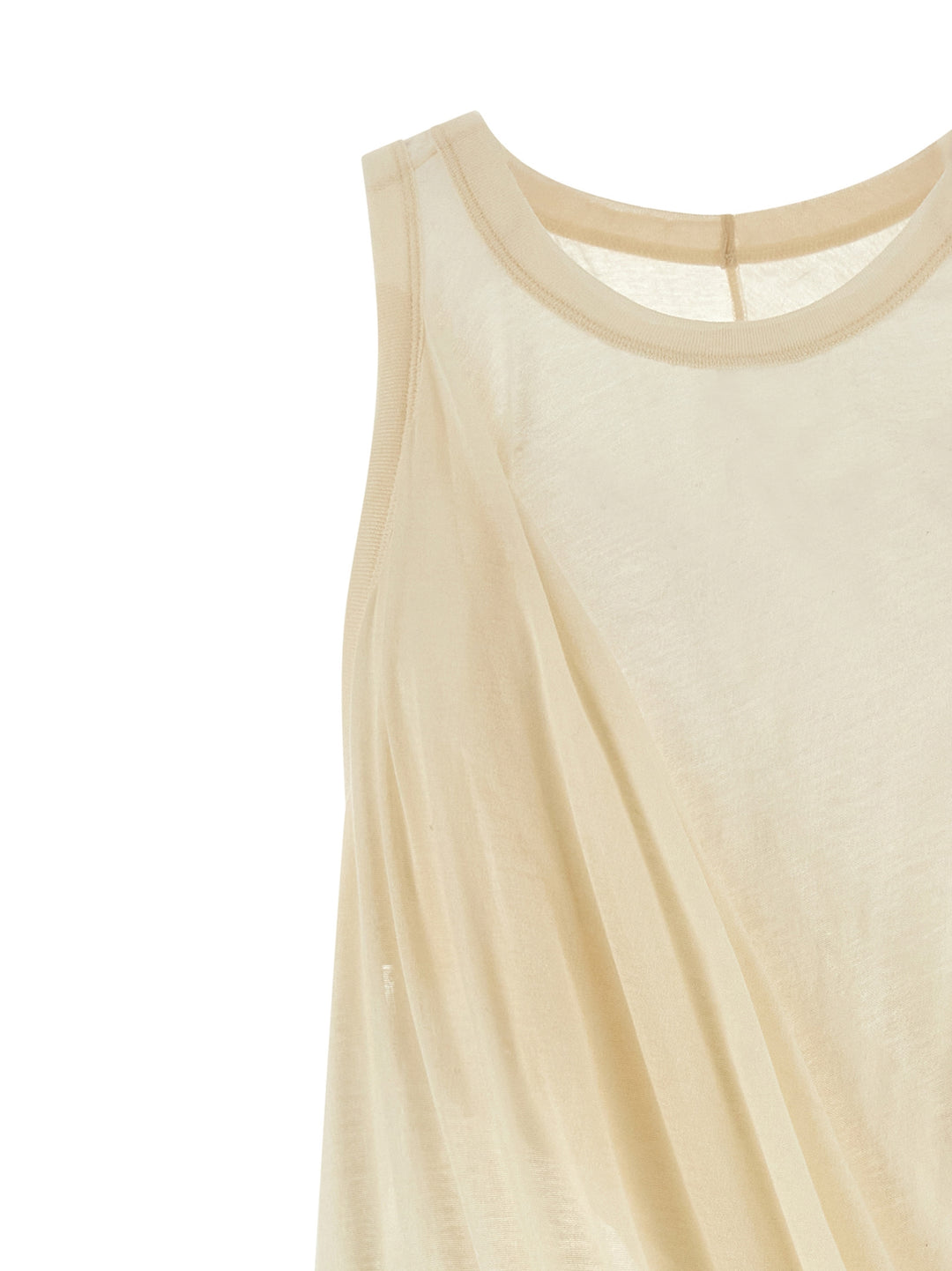 Rick Owens Anthem Tank Tops - Beige | c07c55900675107229c21d476125d0248c446384