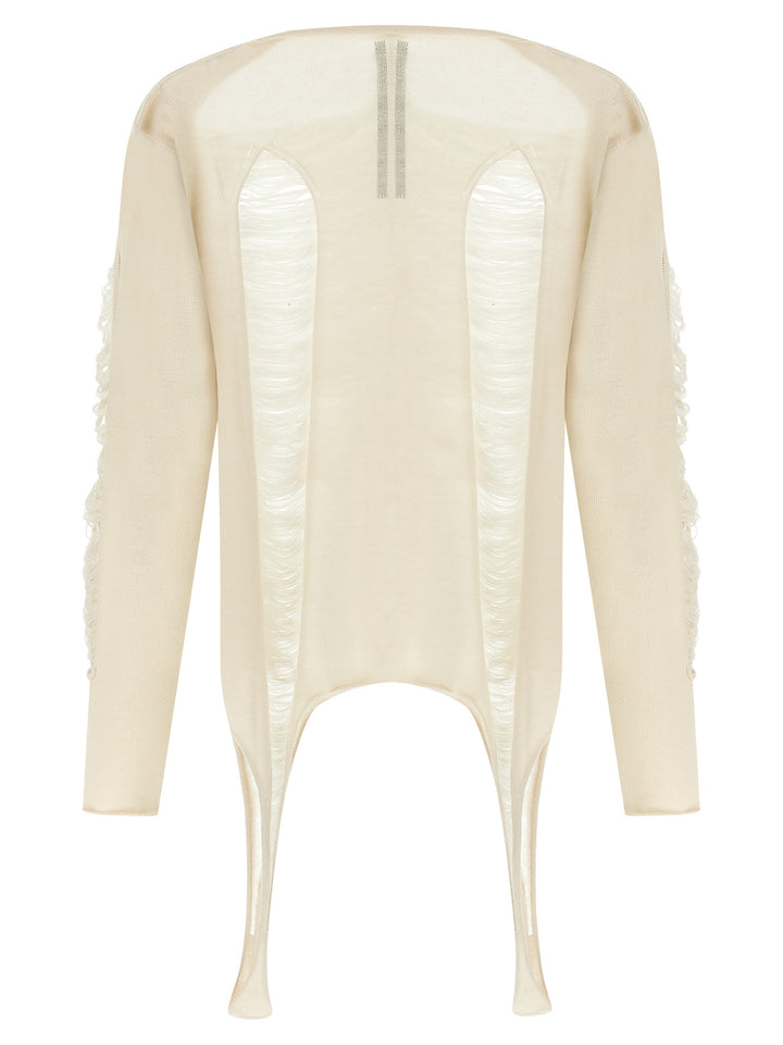 Rick Owens Ls Top Sweaters and Cardigans - White | 39efac9e074bd8350786a54dc79e0b714eb812db