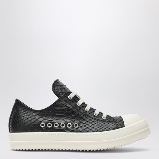 Porterville Low Sneakers In Black Python Leather