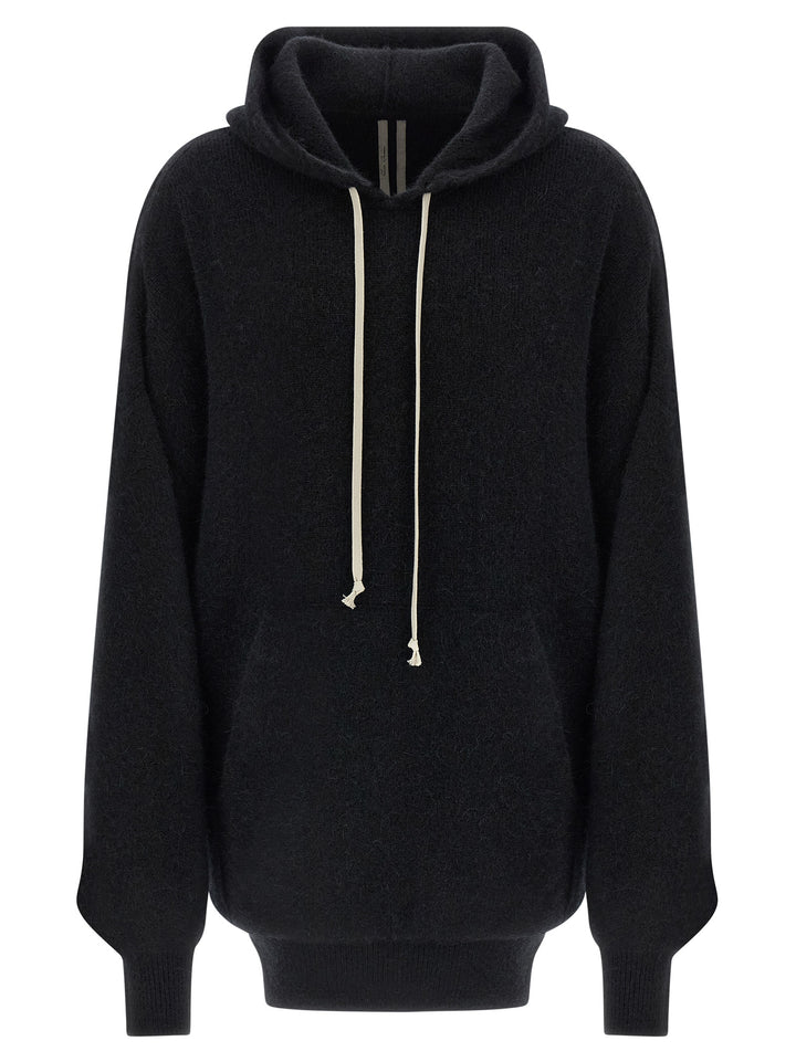 Rick Owens Hun Hoodie Sweaters and Cardigans - Black | 99a151473aaa882c90c5c97ff127fa5dabc599d0