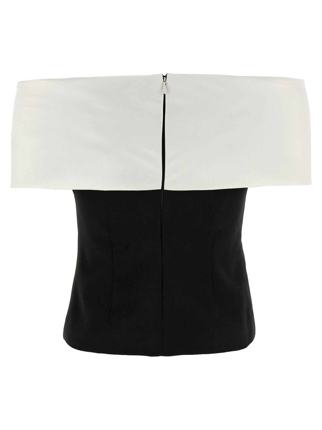 Self Portrait Black Crêpe Flower Tops - White/Black | d4b6a6e7062f6f17340258eb35772e914fa1855d