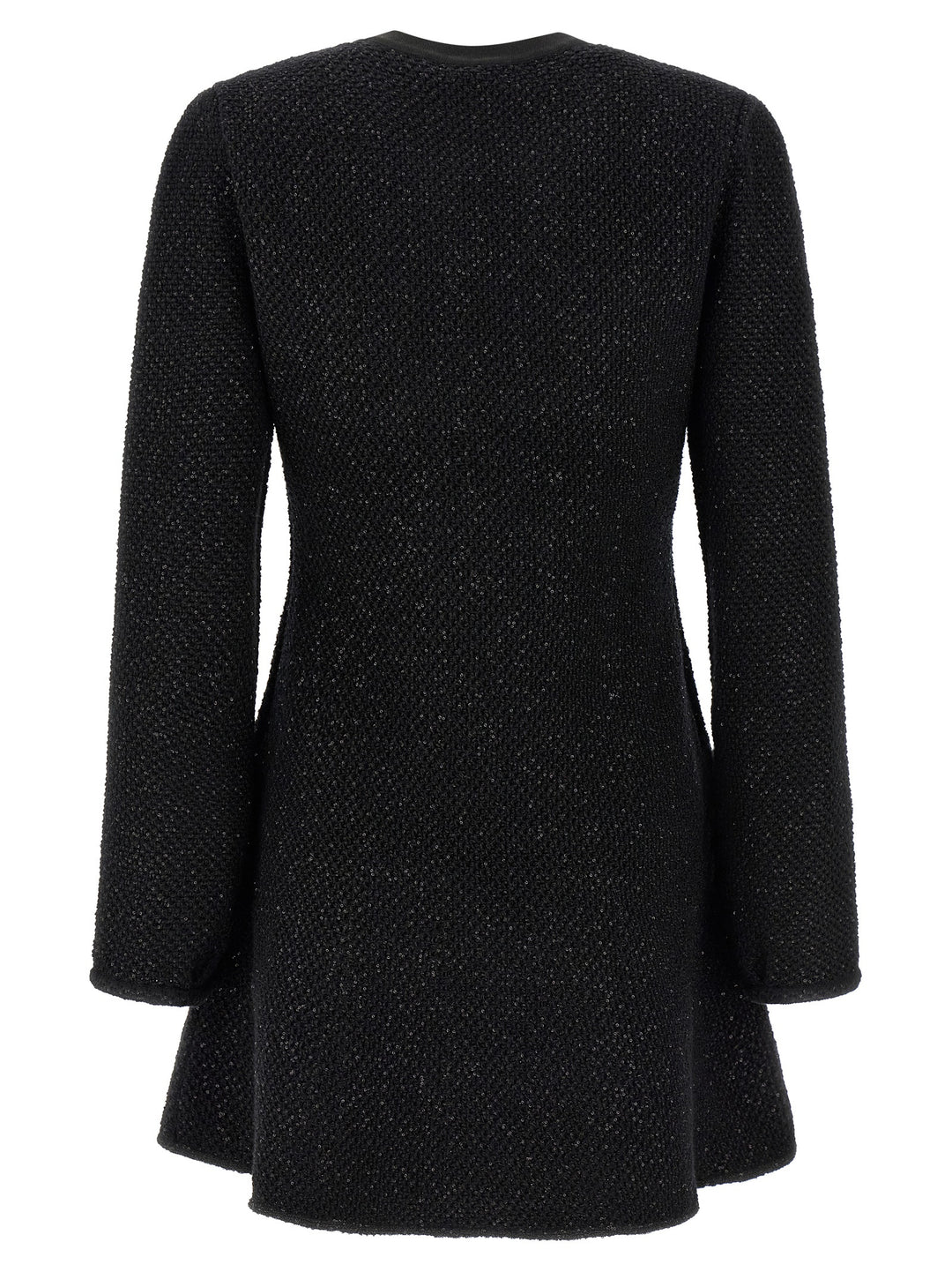 Self Portrait Black Sequin Knit Mini Dresses - Black | bed317aa8ca632a8096261cbd0284e3eedcb860f