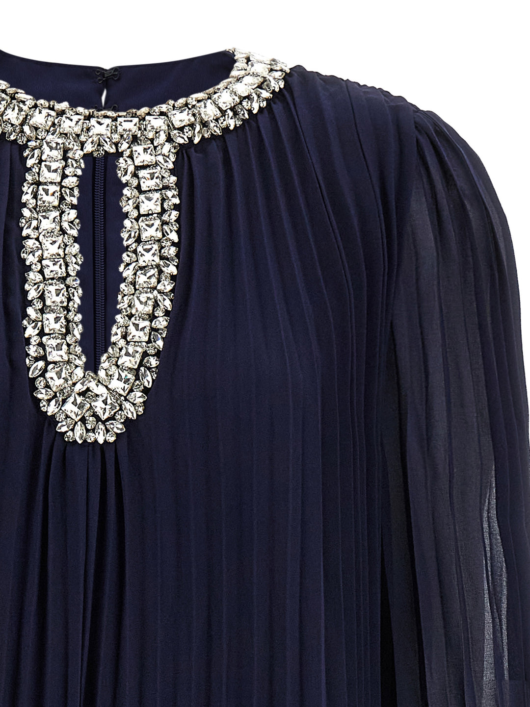 Self Portrait Navy Chiffon Feather Midi Dresses - Blue | fd3f97e2f0f9101e9233176d2bba41cd4c28283a